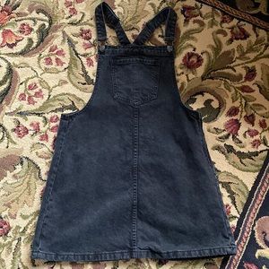 Black jean overall dress